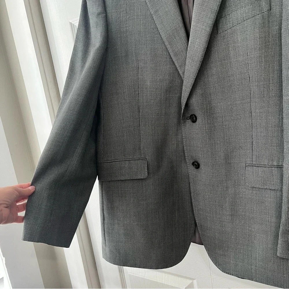 RALPH Ralph Lauren Sport Coat Jacket 44L Black Wool/Silk 2-Button - Picture 3 of 8